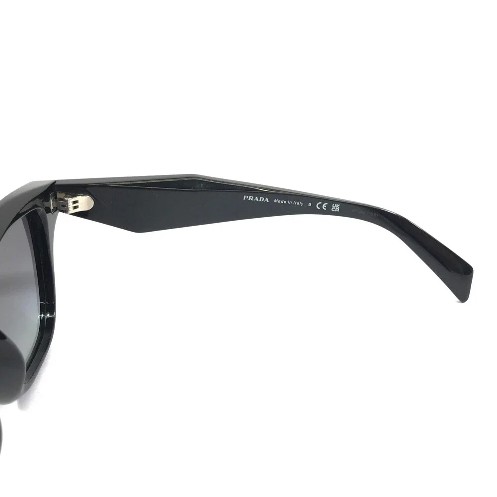 Prada Sunglasses SPRC07 16K-90A Polished Black Frames with Gradient Gray Lenses